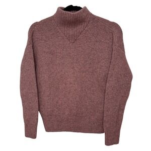 Madewell Women's Mock Neck Sweater Wool Alpaca Blend Pullover Knit Top XXS